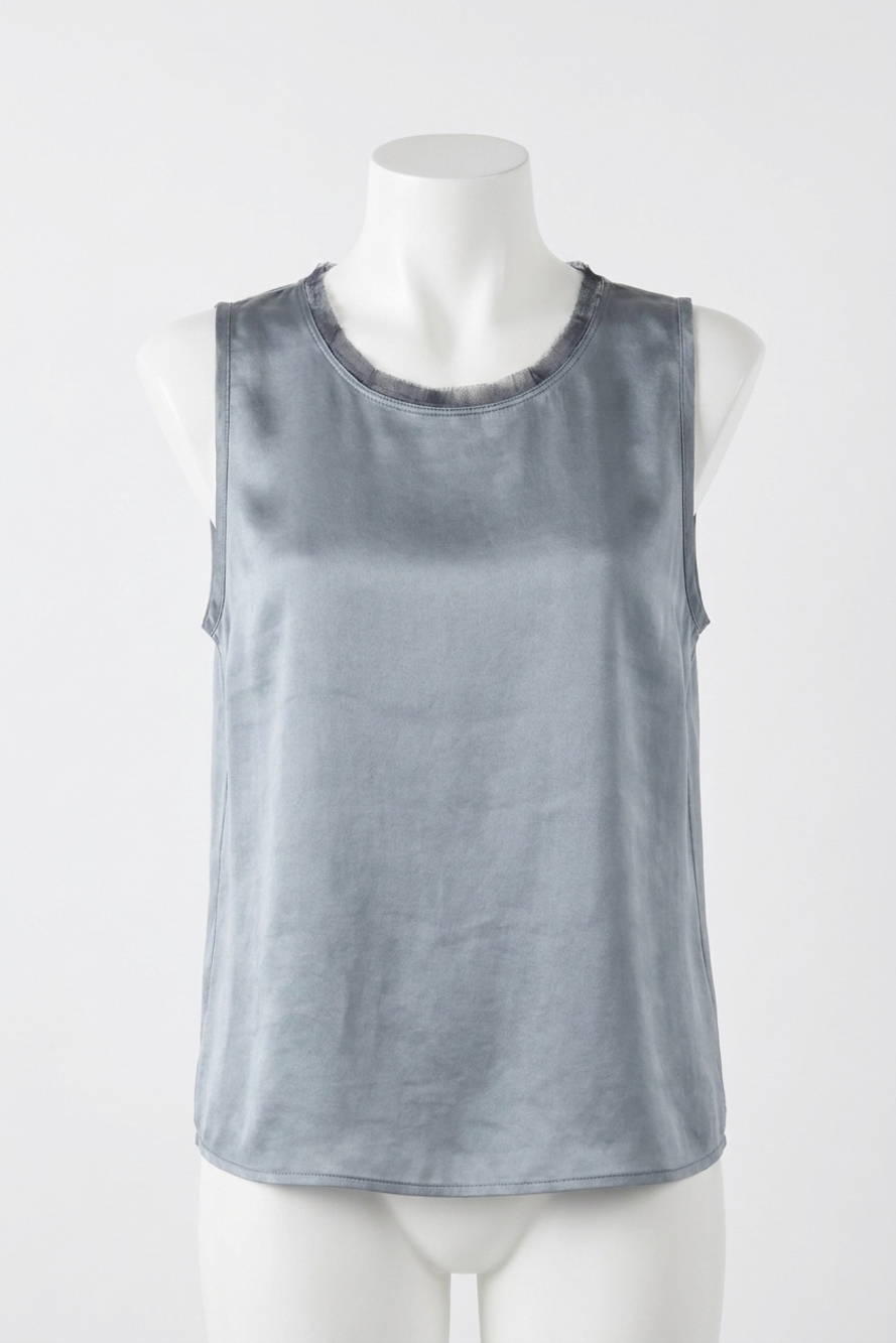 NEW MELISSA NEPTON sienna satin tank in new york blue